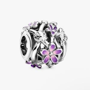 Authentic Pandora Openwork Purple Daisy Charm - NWOT